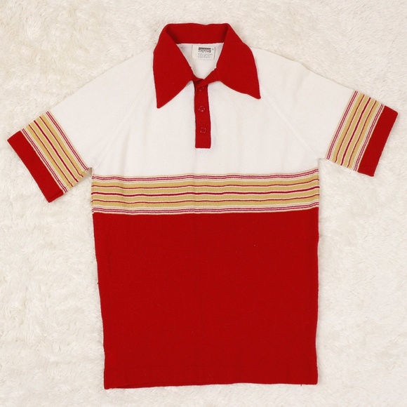 mens vintage knitted polo